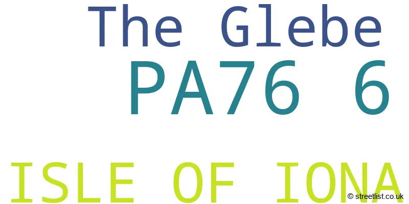 A word cloud for the PA76 6 postcode